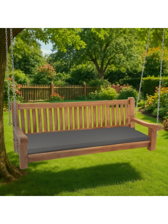 Joyce hintapad ülőpárnával 180 cm + teak, sötétszürke