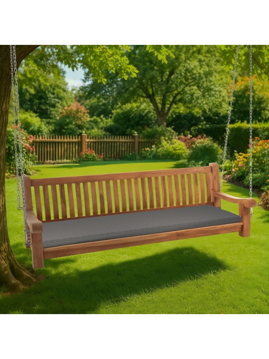 Joyce hintapad ülőpárnával 200 cm + teak, sötétszürke