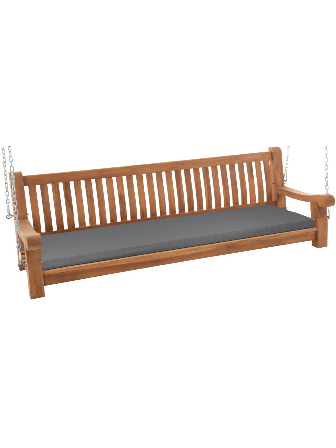 Joyce hintapad ülőpárnával 200 cm + teak, sötétszürke