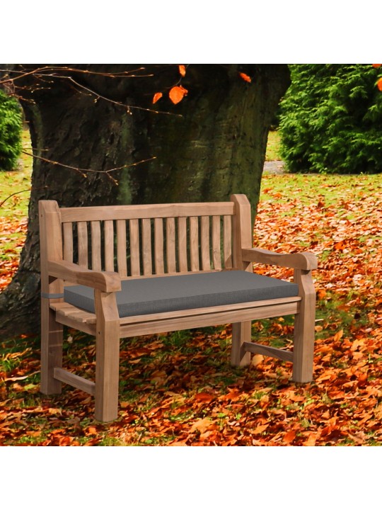 Teak pad Jackson ülőpárnával 120 cm + teak, sötétszürke