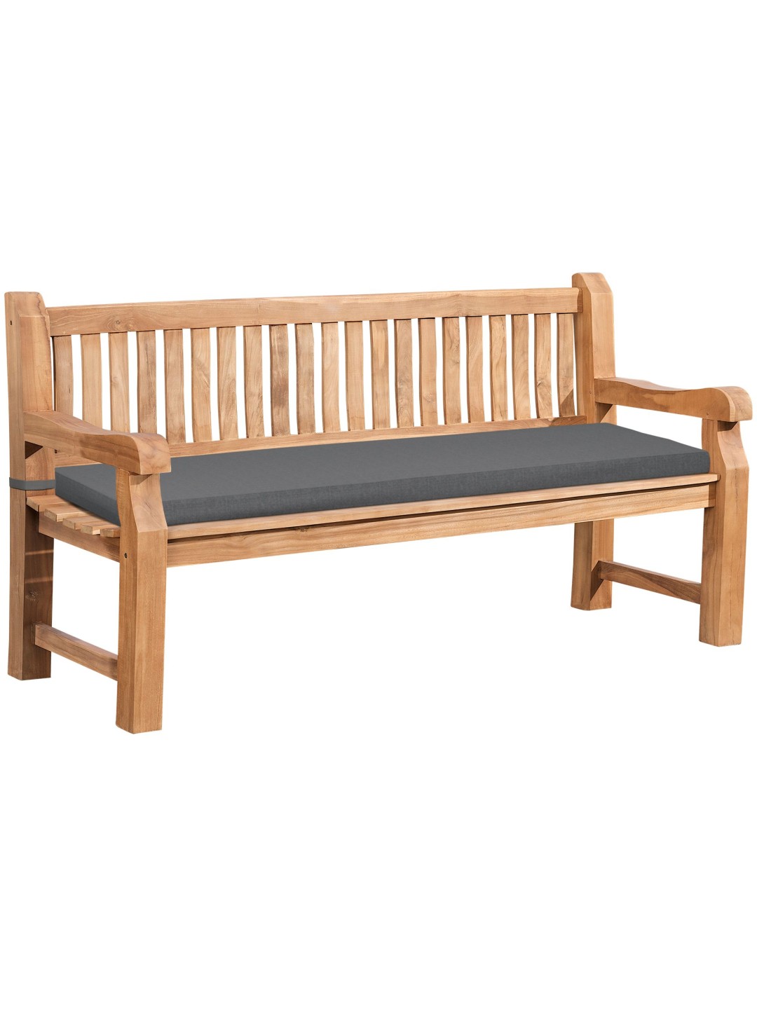 Teak pad Jackson ülőpárnával 180 cm + teak, sötétszürke