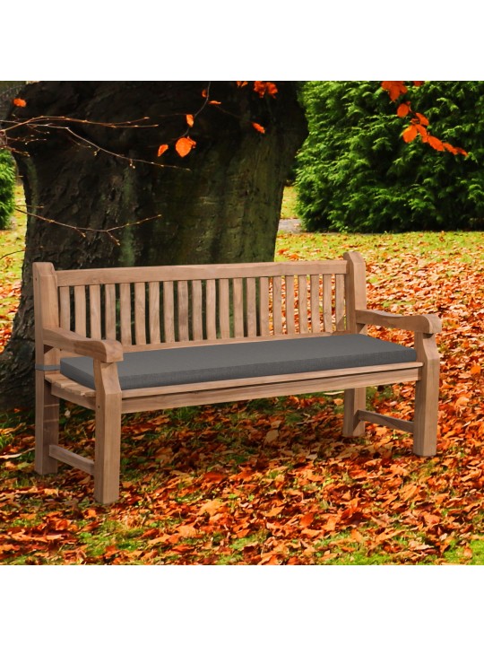 Teak pad Jackson ülőpárnával 180 cm + teak, sötétszürke