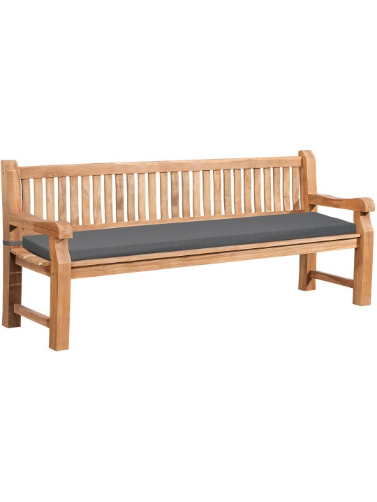 Teak pad Jackson ülőpárnával 220 cm + teak, sötétszürke