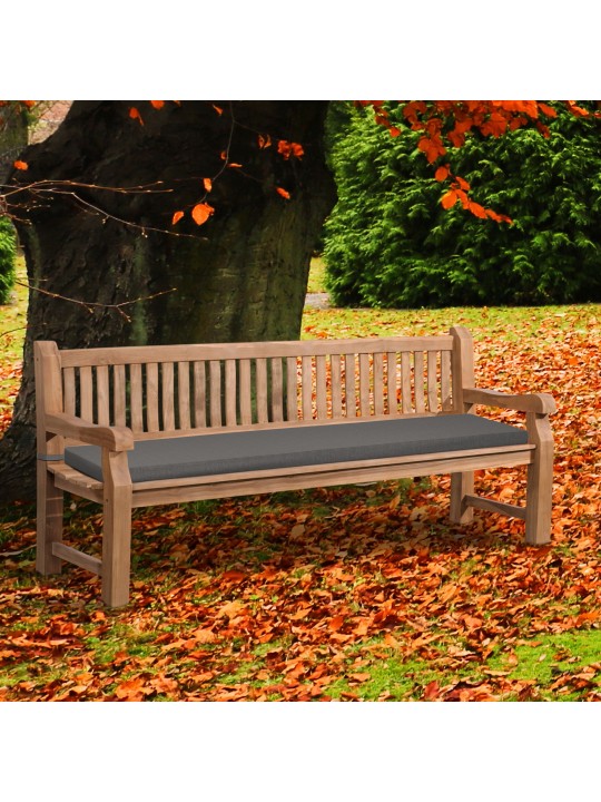 Teak pad Jackson ülőpárnával 220 cm + teak, sötétszürke