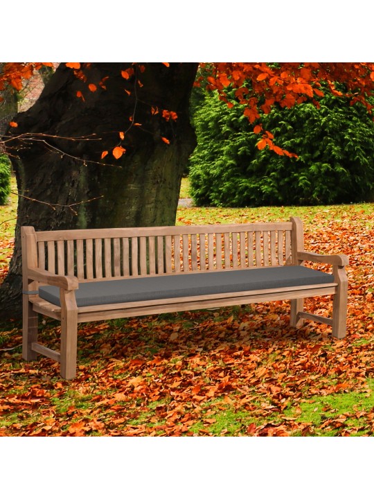 Teak pad Jackson ülőpárnával 240 cm + teak, sötétszürke