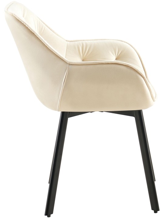 2 db Antigo bársony étkezőszék szett, krém