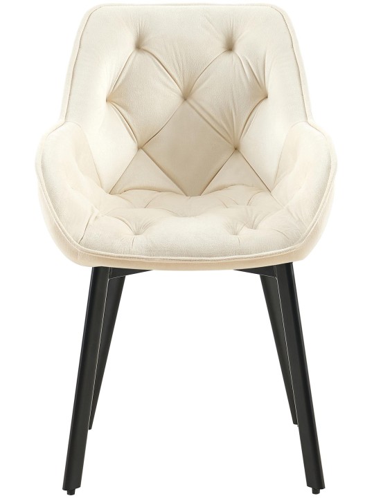 2 db Antigo bársony étkezőszék szett, krém