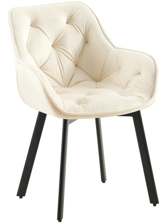 2 db Antigo bársony étkezőszék szett, krém