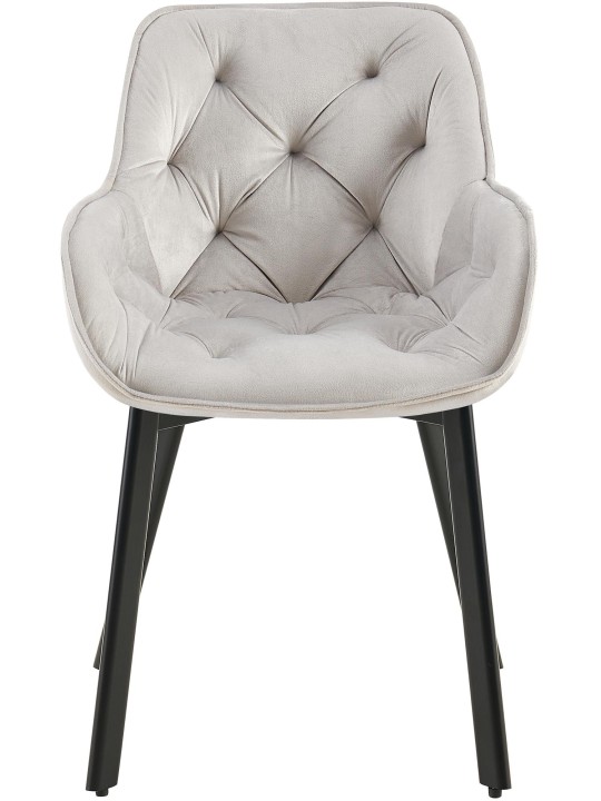 2 db Antigo bársony étkezőszék szett, szürke