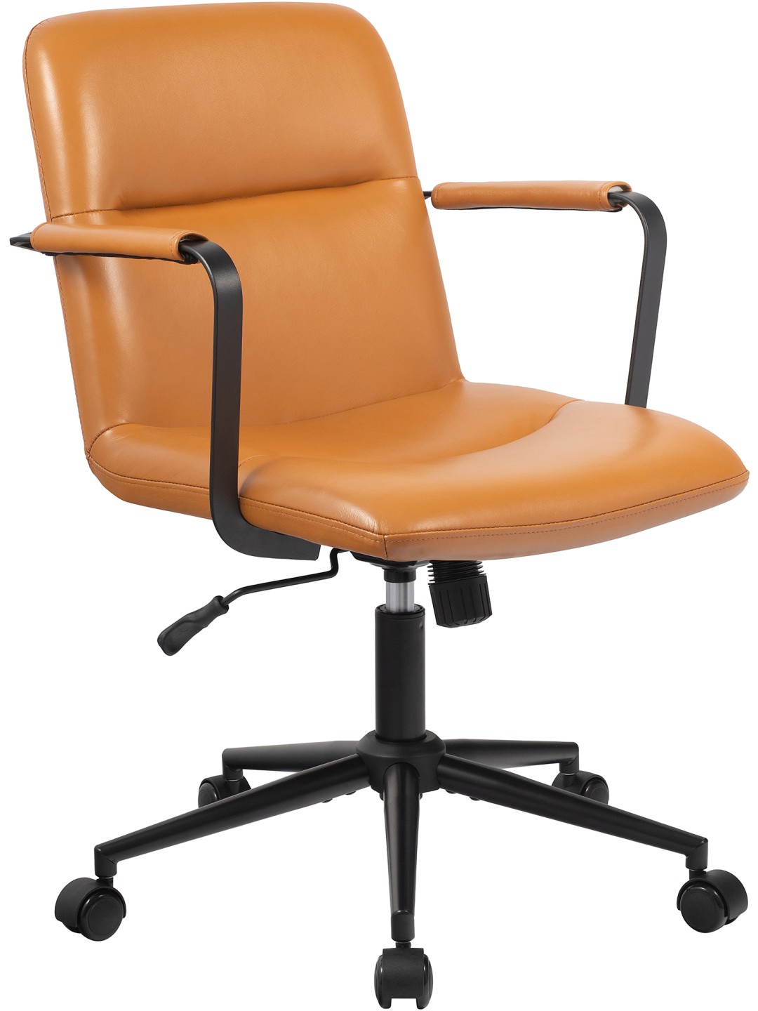 Irodai szék Hilda valódi bőr, barna