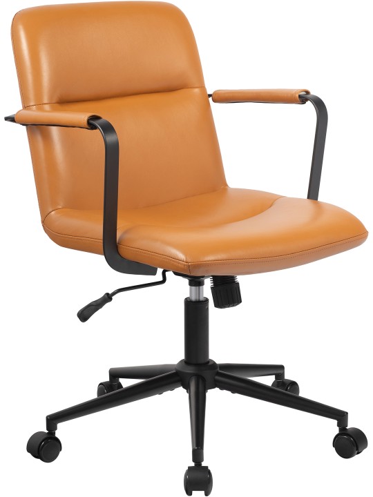 Irodai szék Hilda valódi bőr, barna