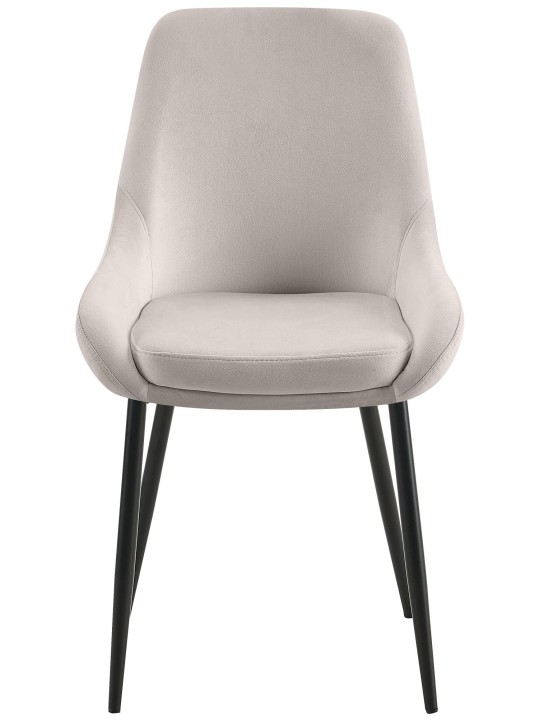 2 db Elmira bársony étkezőszékből álló készlet, szürke