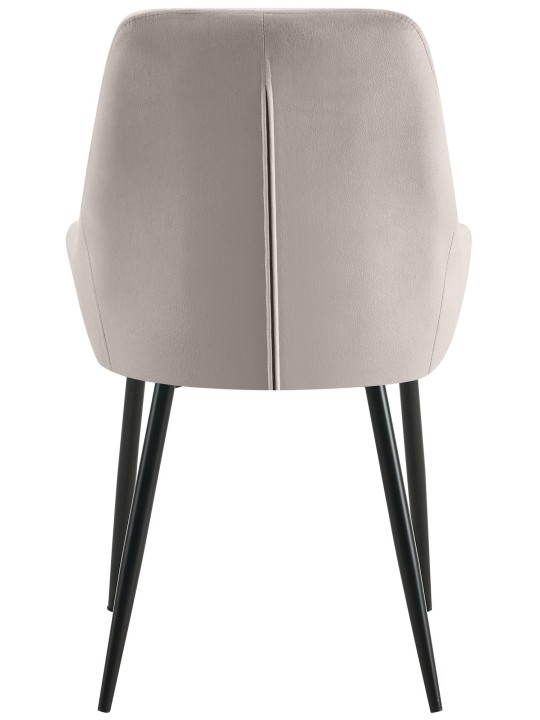 2 db Elmira bársony étkezőszékből álló készlet, szürke