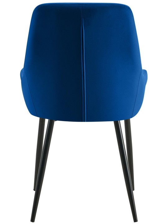 2 db Elmira bársony étkezőszékből álló készlet, sötétkék