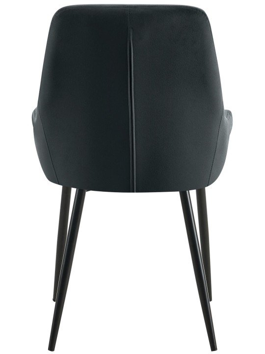 2 db Elmira bársony étkezőszékből álló készlet, fekete