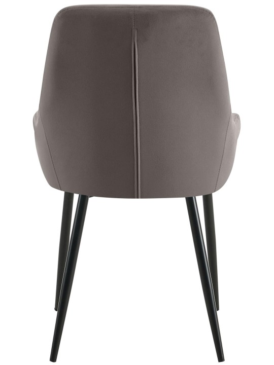 2 db Elmira bársony étkezőszékből álló készlet, antracit