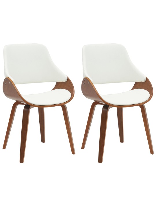 2 db Vangale étkezőszék készlet, dió/fehér 2 db Vangale étkezőszék készlet, dió/fehér
