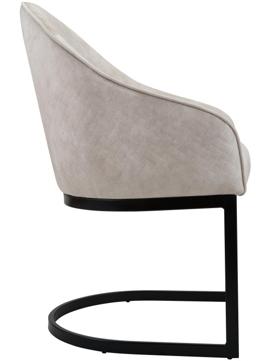 Jarik vintage bársony étkezőszék, krém