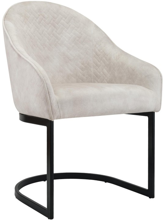 Jarik vintage bársony étkezőszék, krém