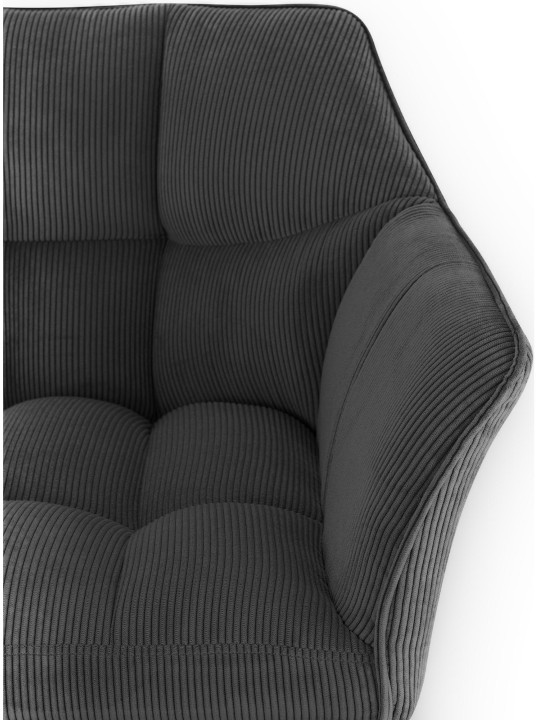 Bárszék Damaso W Cord, sötétszürke