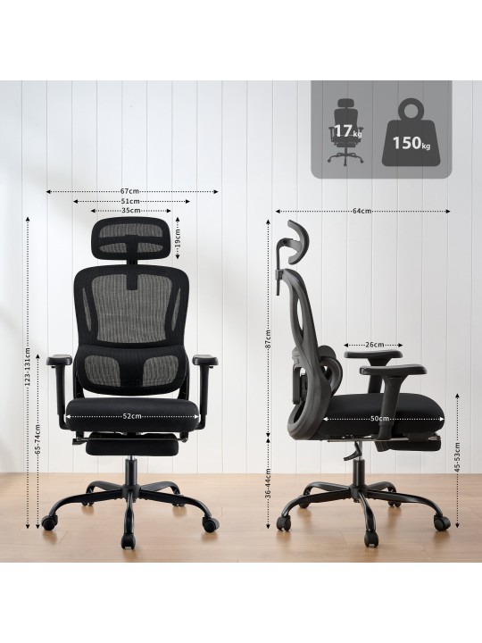 Mankato irodai szék, fekete