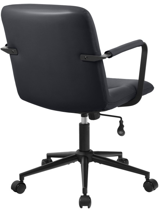 Irodai szék Hilda valódi bőr, fekete