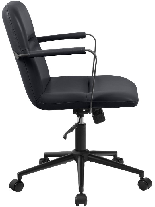 Irodai szék Hilda valódi bőr, fekete