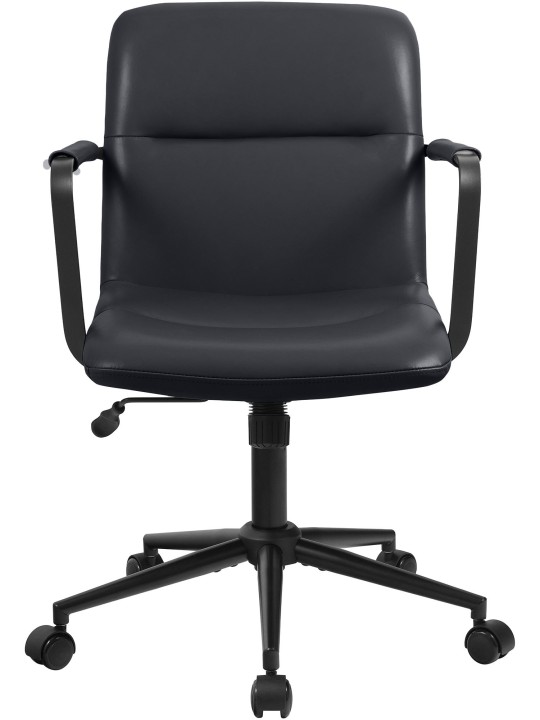 Irodai szék Hilda valódi bőr, fekete