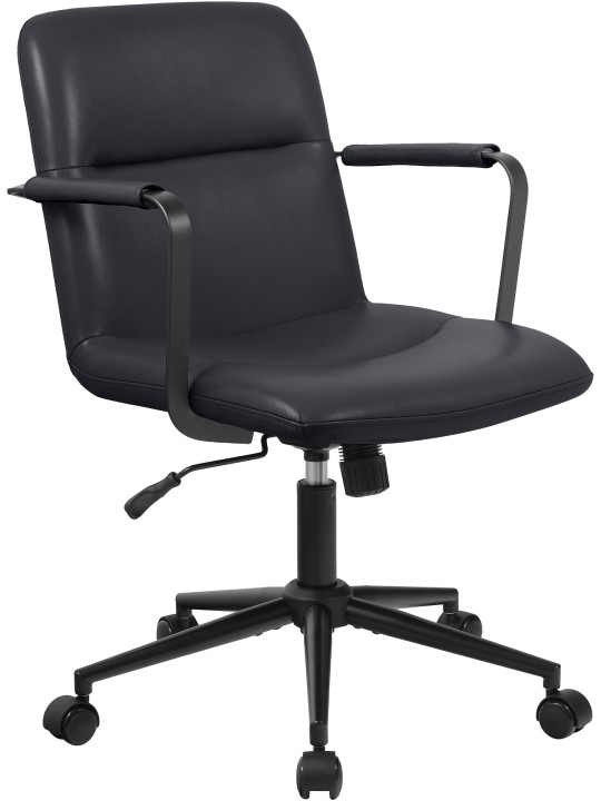 Irodai szék Hilda valódi bőr, fekete