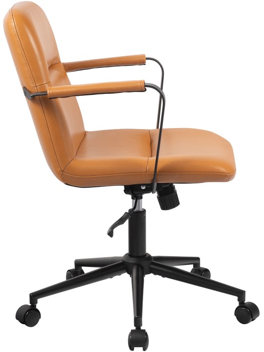 Irodai szék Hilda valódi bőr, barna