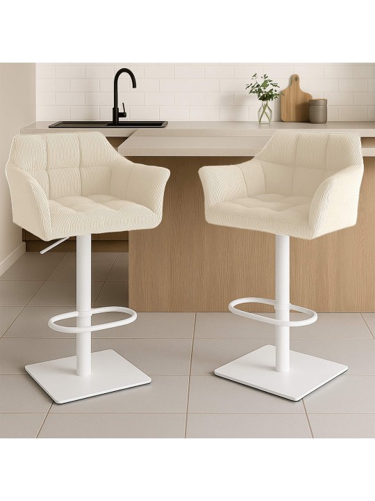 Bárszék Damaso W Cord, krém