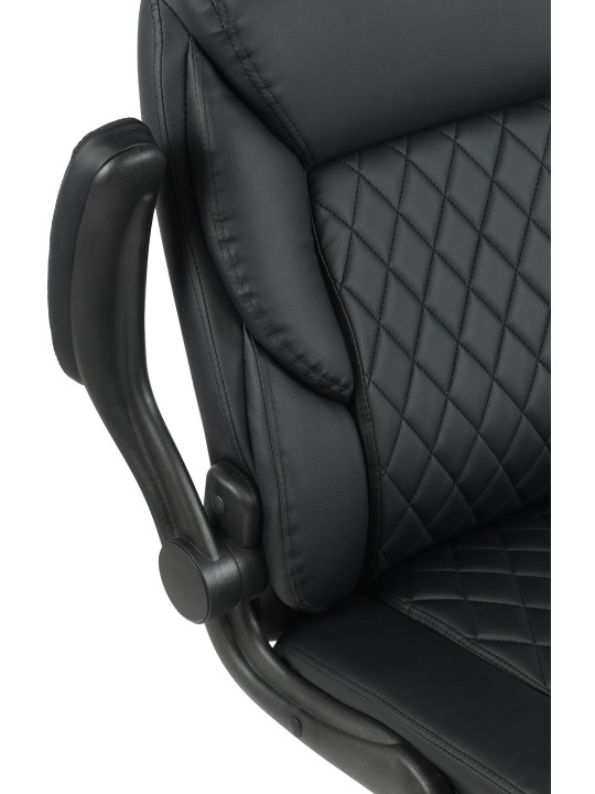 Medfield műbőr irodai szék, fekete