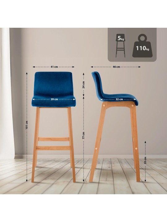 Bárszék Hoover Velvet Natura, kék