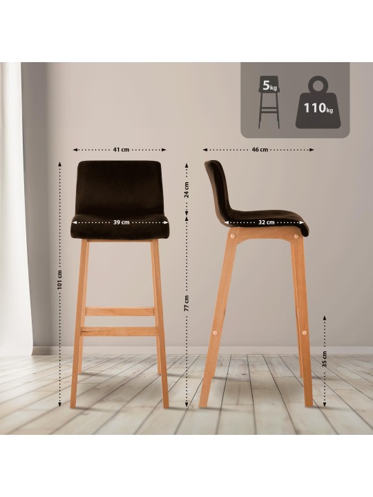 Bárszék Hoover Velvet Natura, barna