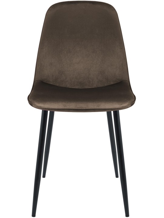 2 db Maryam bársony étkezőszékből álló készlet, barna