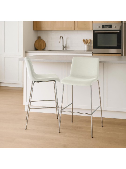 Bárszék Hoover bársony 4 méteres króm, krém