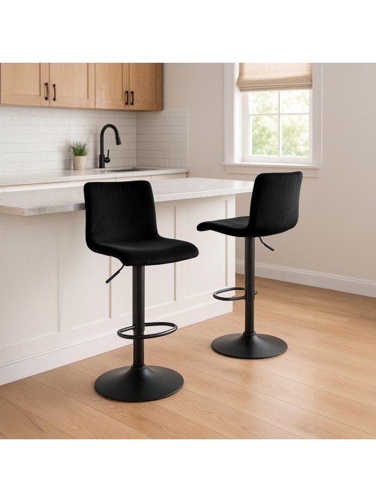 Bárszék Hoover bársony B, fekete