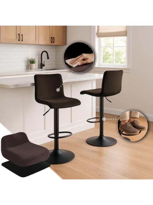 Bárszék Hoover bársony B, barna