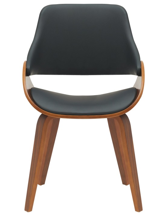 2 db Vangale étkezőszék készlet, dió/fekete