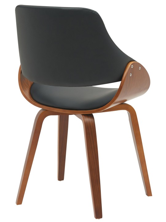 2 db Vangale étkezőszék készlet, dió/fekete