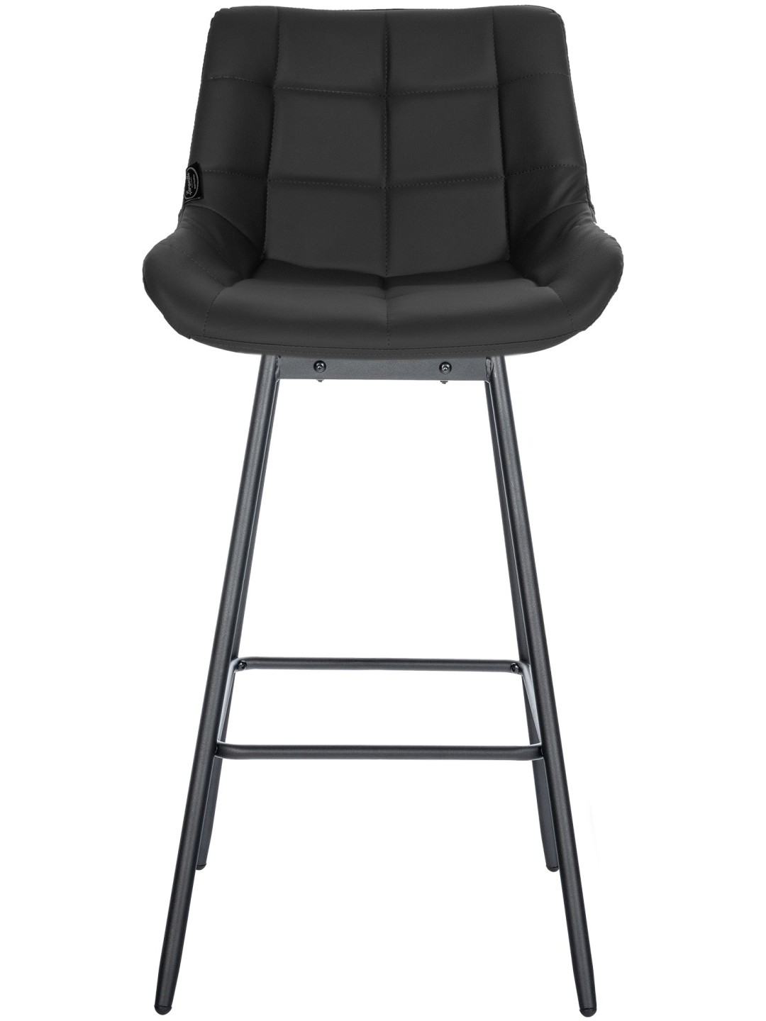 4 darab Weston forgó bárszék műbőr készlet, fekete