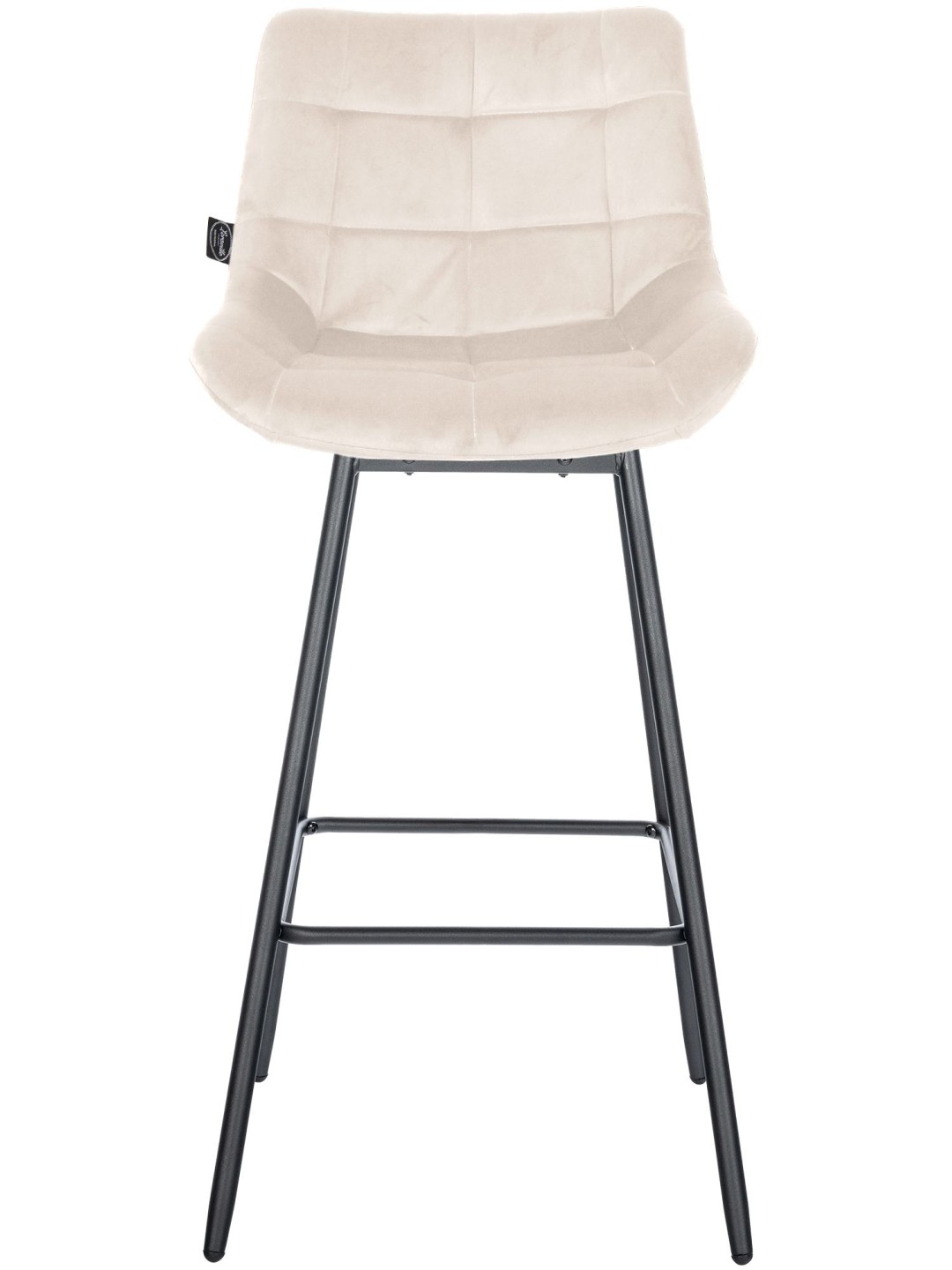 4 darab Weston Swivel Velvet bárszék készlet, krém