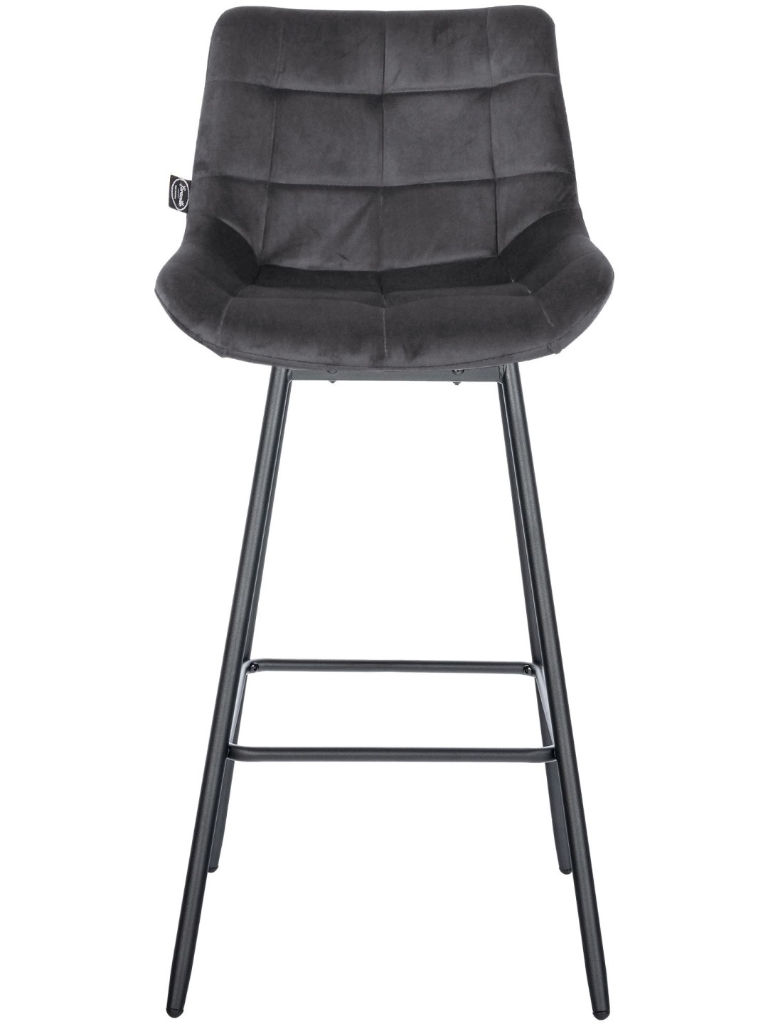 4 darab Weston Swivel Velvet bárszék készlet, sötétszürke