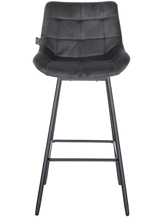 4 darab Weston Swivel Velvet bárszék készlet, sötétszürke