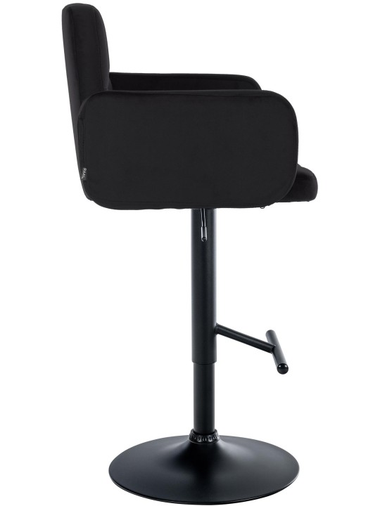 2 db bárszék Los Angeles bársony szett, fekete