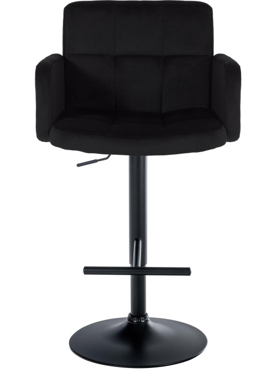 2 db bárszék Los Angeles bársony szett, fekete