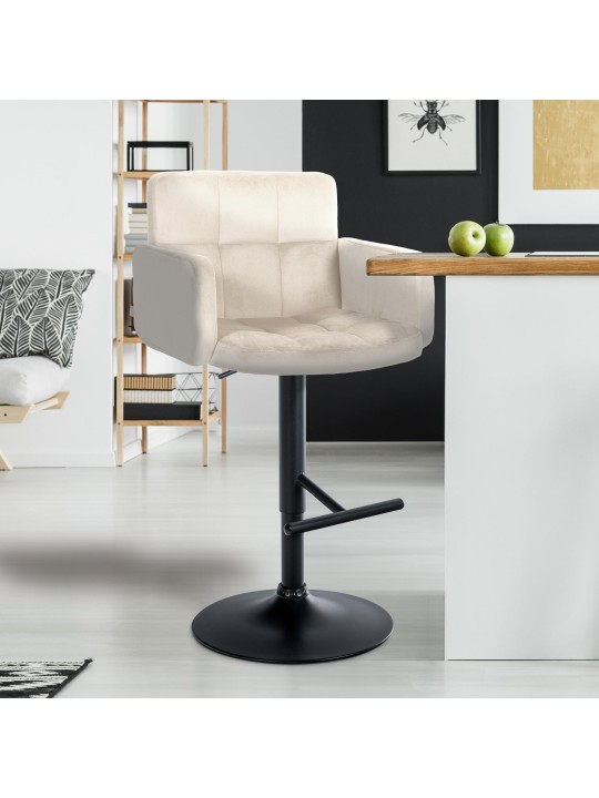 2 db bárszék Los Angeles bársony szett, krém 2 db bárszék Los Angeles bársony szett, krém