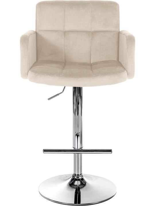 2 db bárszék Los Angeles bársony króm készlet, krém 2 db bárszék Los Angeles bársony króm készlet, krém