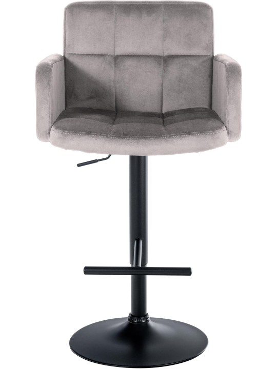 2 db bárszék Los Angeles bársony szett, szürke