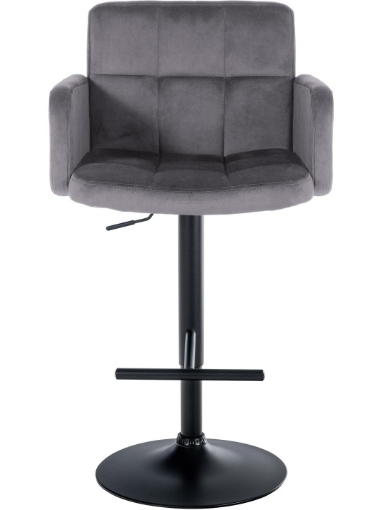 2 db bárszék Los Angeles bársony szett, sötétszürke